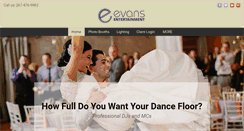 Desktop Screenshot of evansweddingproductions.com